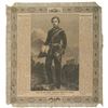 Image 1 : 1860 Historic Boston Commemorative Prince of Wales Visit Printed Silk Textile