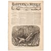 Image 1 : 1859 Harpers Weekly with an Engraved Map: Map of the Route to Pike’s Peak.