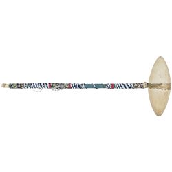 c. 1890 Native American Sioux Indian Ornate Beaded Ceremonial War Club