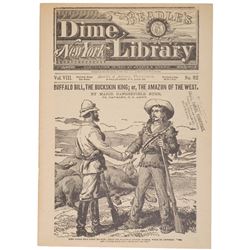 c. 1900 Beadles Dime Library: Buffalo Bill the Buckskin King, Beadle + Adams, NY