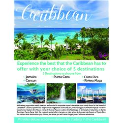 Caribbean Choice Package Including Taxes, 7 Day, 6 Nights, Pick from Jamaica, Costa Rica, Punta Cana