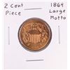 Image 1 : 1864 Large Motto Two Cent Piece Coin