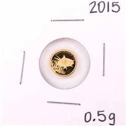 2015 $5 Tokelau Proof 1/2 Gram Kakahi Yellowfin Tuna Gold Coin