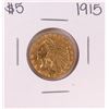 Image 1 : 1915 $5 Indian Head Half Eagle Gold Coin