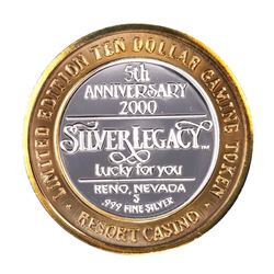 .999 Silver Silver Legacy Reno, Nevada $10 Casino Limited Edition Gaming Token