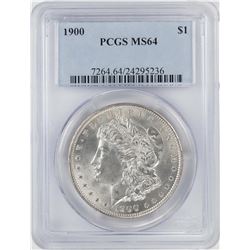 1900 $1 Morgan Silver Dollar Coin PCGS MS64