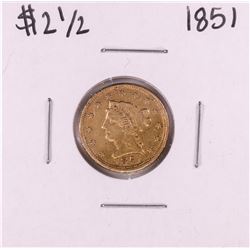 1851 $2 1/2 Liberty Head Quarter Eagle Gold Coin