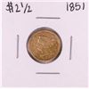 Image 1 : 1851 $2 1/2 Liberty Head Quarter Eagle Gold Coin