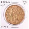 Image 1 : 1904-S $20 Liberty Head Double Eagle Gold Coin