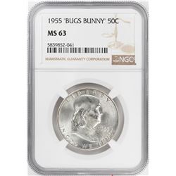 1955 "Bugs Bunny" Franklin Half Dollar Coin NGC MS63