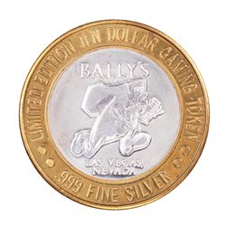 .999 Silver Ballys Las Vegas, Nevada $10 Casino Limited Edition Gaming Token