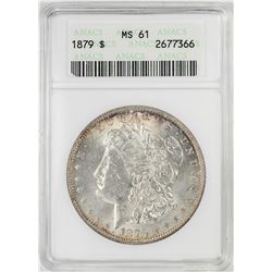 1879 $1 Morgan Silver Dollar Coin ANACS MS61