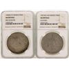 Image 1 : Lot of 1900ZS & 1900MO Mexico Pesos Silver Coins NGC Graded AU Details