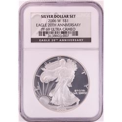 2006-W $1 Proof American Silver Eagle Coin NGC PF69 Ultra Cameo