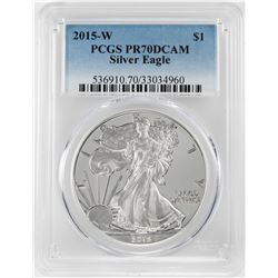 2015-W $1 Proof American Silver Eagle Coin PCGS PR70DCAM
