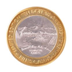 .999 Silver Bills Casino Lake Tahoe, Nevada $10 Limited Edition Gaming Token