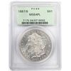 Image 1 : 1887/6 $1 Morgan Silver Dollar Coin PCGS MS64 PL OGH