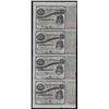 Image 1 : Uncut Sheet of (4) State of Louisiana Baby Bond Obsolete Notes