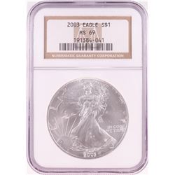 2003 $1 American Silver Eagle Coin NGC MS69