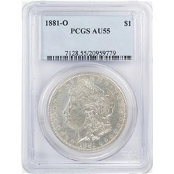 1881-S $1 Morgan Silver Dollar Coin PCGS AU55