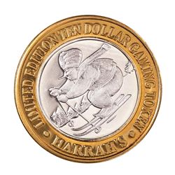 .999 Silver Harrah's Lake Tahoe, Nevada $10 Casino Limited Edition Gaming Token