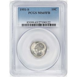 1951-S Roosevelt Dime Coin PCGS MS65FB