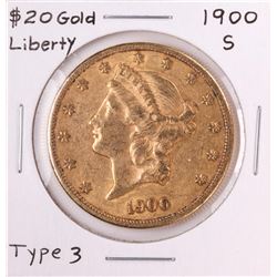 1900-S $20 Liberty Head Double Eagle Gold Coin