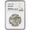 Image 1 : 1948-D Franklin Half Dollar Coin NGC MS64FBL
