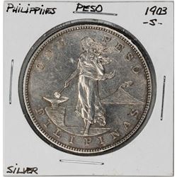 1903-S Philippines One Peso Silver Coin