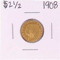 1908 $2 1/2 Indian Head Quarter Eagle Gold Coin