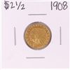 Image 1 : 1908 $2 1/2 Indian Head Quarter Eagle Gold Coin