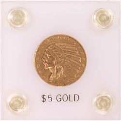 1912 $5 Indian Head Half Eagle Gold Coin