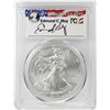 Image 1 : 2016-W $1 Burnished American Silver Eagle Coin PCGS SP70 First Strike Moy Signature
