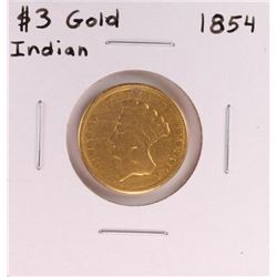 1854 $3 Indian Princess Head Gold Coin