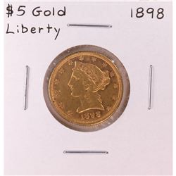1898 $5 Liberty Head Half Eagle Gold Coin