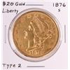 Image 1 : 1876-S Type 2 $20 Liberty Head Double Eagle Gold Coin