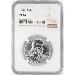 1953 Proof Franklin Half Dollar Coin NGC PF67