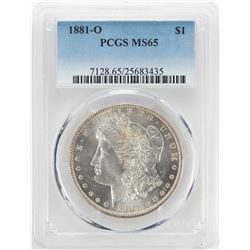 1881-O $1 Morgan Silver Dollar Coin PCGS MS65