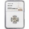 Image 1 : 1943-D Mercury Dime Coin NGC MS65FB