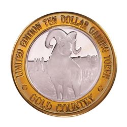 .999 Silver Gold Country Motor Inn Elko, NV $10 Limited Edition Casino Gaming Token