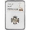 Image 1 : 1950-D Roosevelt Dime Coin NGC MS67FT