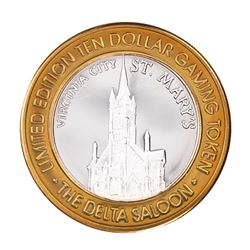 .999 Silver The Delta Saloon Nevada $10 Casino Limited Edition Gaming Token