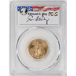 2016 $10 American Gold Eagle Coin PCGS MS70 First Strike Edmund C. Moy Signature