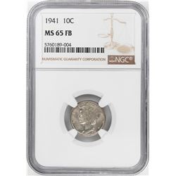 1941 Mercury Dime Coin NGC MS65FB