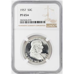 1957 Proof Franklin Half Dollar Coin NGC PF65* Star