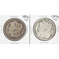 Lot of (2) 1896-O $1 Morgan Silver Dollar Coins
