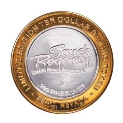 .999 Silver Sands Regency Reno, Nevada $10 Casino Limited Edition Gaming Token