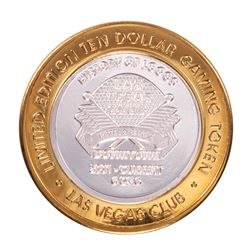 .999 Silver Las Vegas Club Nevada $10 Casino Limited Edition Gaming Token