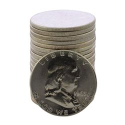 Roll of (20) Brilliant Uncirculated 1963 Franklin Half Dollar Coins