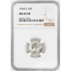 1944-S Mercury Dime Coin NGC MS65FB